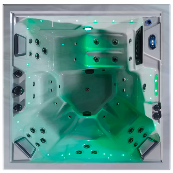 2021 New Waterfall Acrylic Massage Bathtub Jacuzzi SPA Hot Tub Outdoor Whirlpool Massage SPA Hot Tub with LED Light