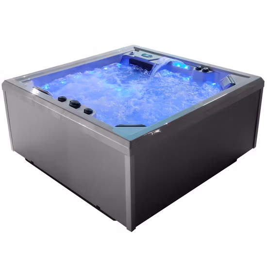 2021 New Waterfall Acrylic Massage Bathtub Jacuzzi SPA Hot Tub Outdoor Whirlpool Massage SPA Hot Tub with LED Light