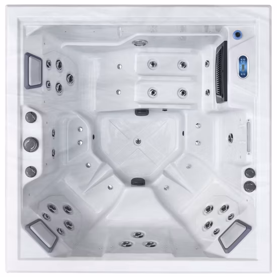 2021 New Waterfall Acrylic Massage Bathtub Jacuzzi SPA Hot Tub Outdoor Whirlpool Massage SPA Hot Tub with LED Light
