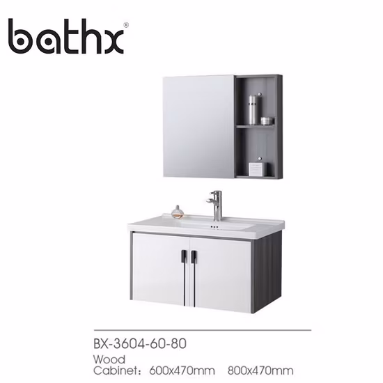 Gabinetes duplicados del cuarto de baño de madera de la capa impermeable del diseño popular para los gabinetes modernos de la vanidad del cuarto de baño