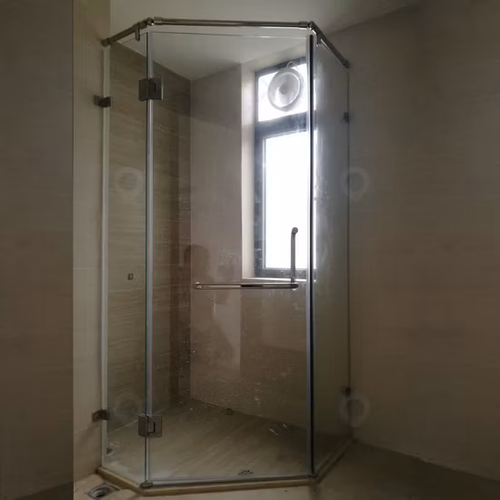 Cuarto de baño al por mayor de vidrio templado de 10 mm con ducha simple deslizante