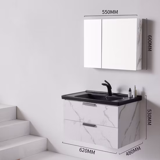 Nuevo Mueble de baño de madera contrachapada de estilo europeo con lavabo